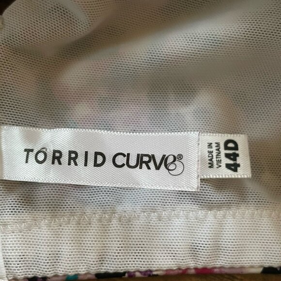 Torrid 44D Bra Perfect T-shirt Push Up Padded Underwire Floral Animal Print - Picture 7 of 8